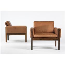 Hans Wegner lounge chairs model AP 62, pai