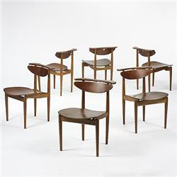 Finn Juhl dining chairs, set of six Bovirk