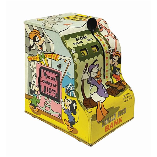 Marx Donald Duck Cash Register Bank Tin Toy.