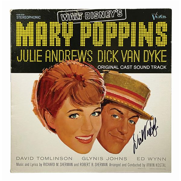 Signed Dick Van Dyke Mary Poppins Record.