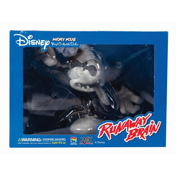 Runaway Brain Mickey Black & White Figure by Kozik.