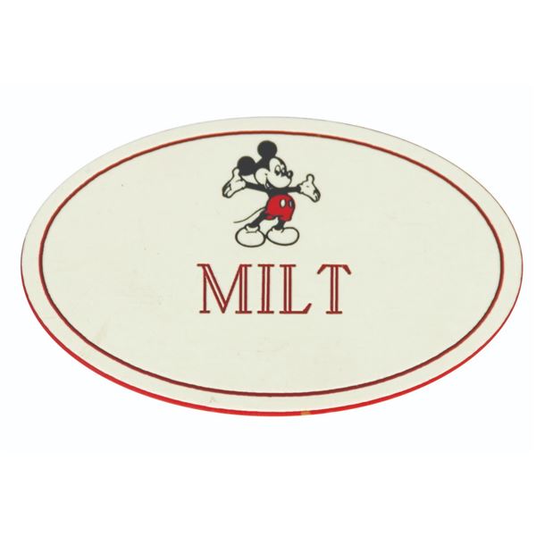 Milt Albright's Disneyland Name Tag.