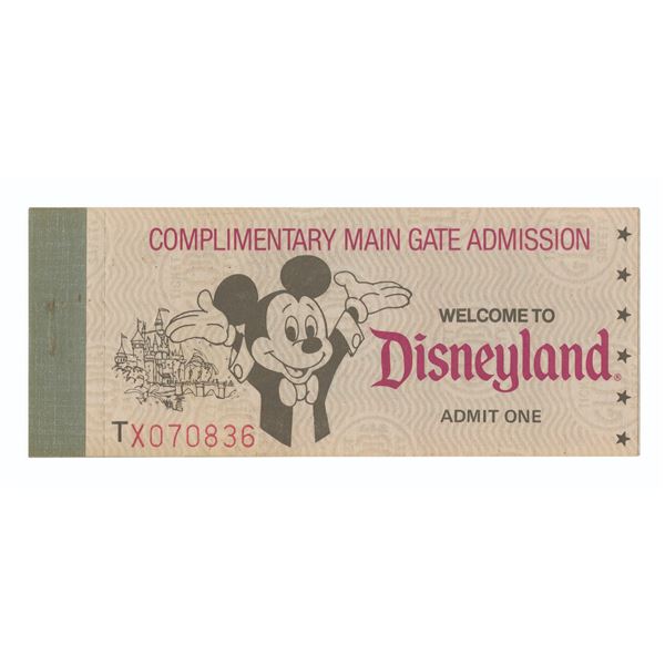 Complimentary Main Gate Admission Ticket Book.