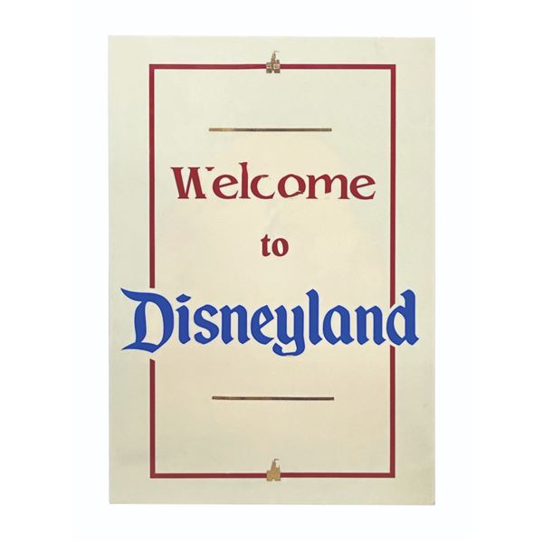 "Welcome to Disneyland" Entrance Sign.