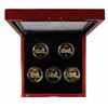 Image 1 : Set of (5) Disneyland Railroad 24K Gold-Plated Coins.