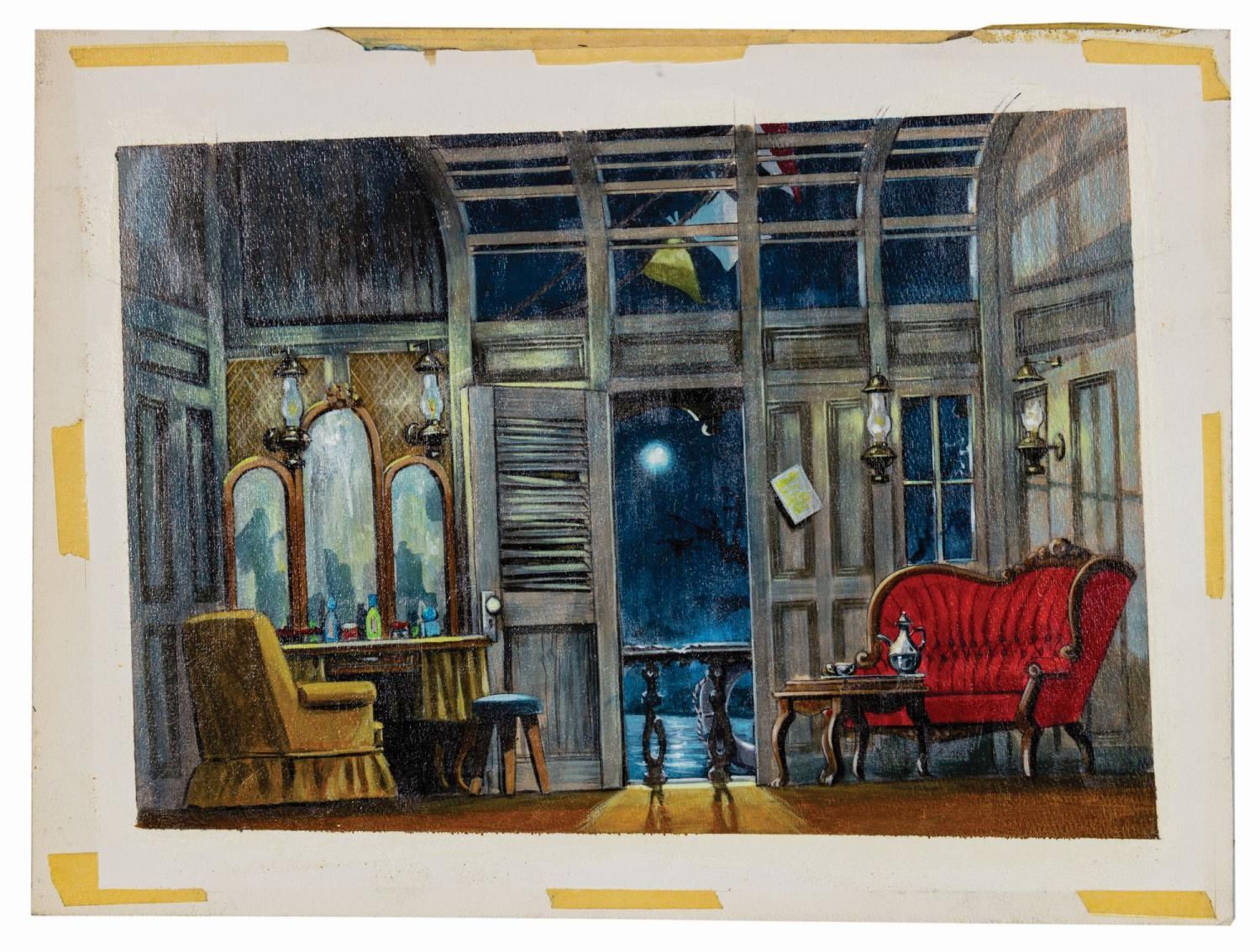 Disney The Rescuers Window The Rescuers Window Display Scene Concept Painting. - Van Eaton Galleries