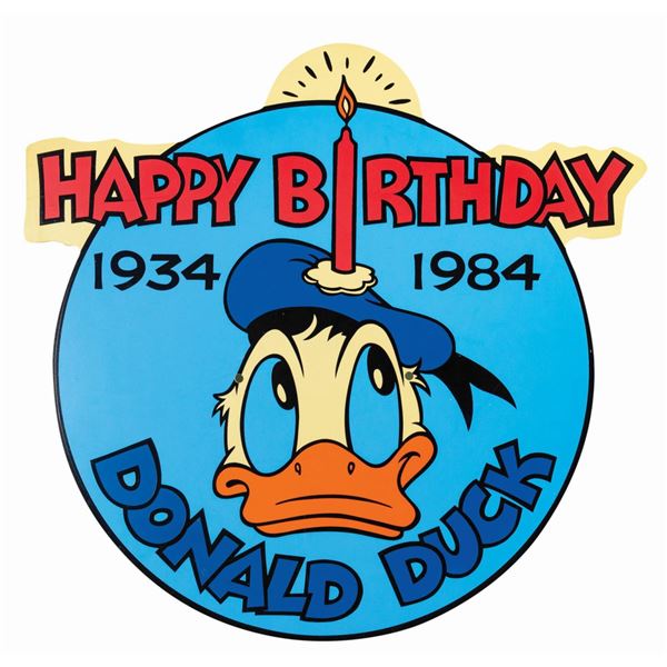 Donald Duck's 50th Birthday Sign.