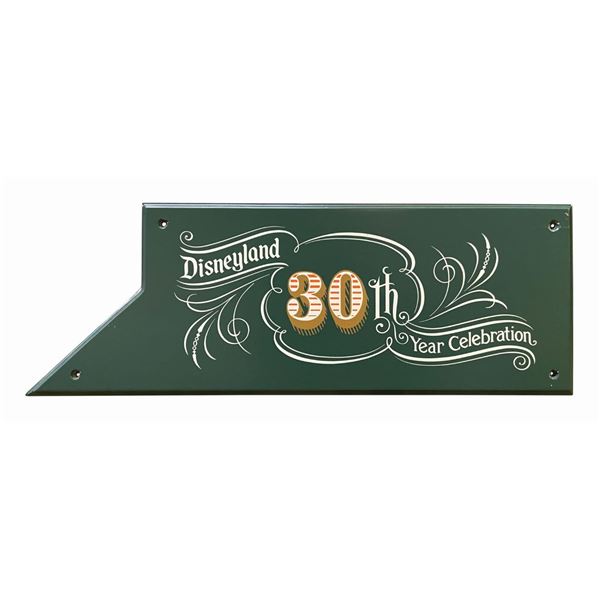 Disneyland 30th Year Celebration Park Sign.