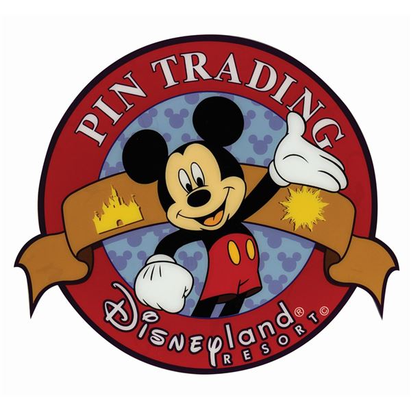 Disneyland Pin Trading Park Sign.