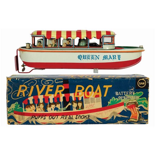 River Boat Japanese Tin Toy.