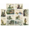Image 1 : Set of (12) Marc Davis Signed Pirates Postcards.