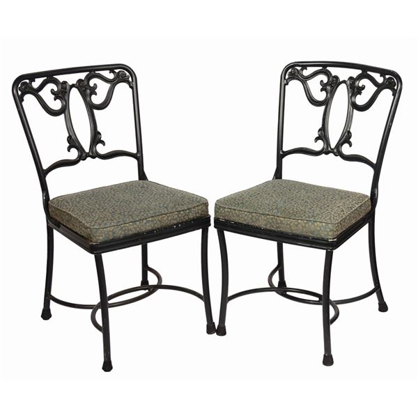 Pair of Blue Bayou Restaurant Chairs.