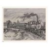 Image 1 : Signed Sam McKim Disneyland Railroad Concept Art Print.