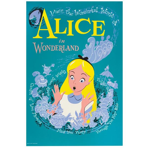 Alice in Wonderland Attraction Poster.