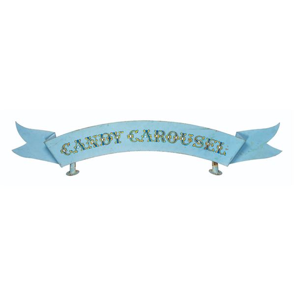 Candy Carousel Metal Sign.