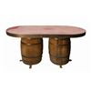 Image 1 : Chicken of the Sea Pirate Ship Restaurant Barrel Table.