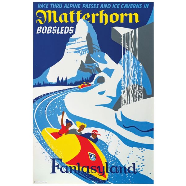 Matterhorn Bobsleds Attraction Poster.