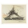 Image 1 : Signed John Hench Space Mountain Concept Art Print.