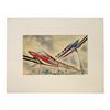 Image 1 : John Hench Signed Crossing Monorails Print.