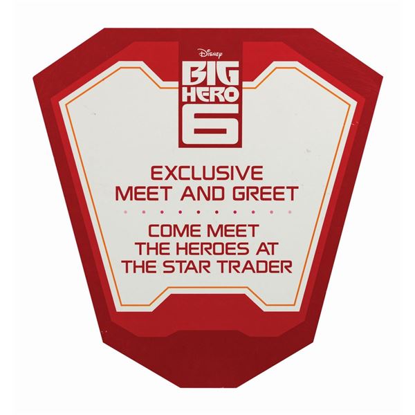 Big Hero 6 Meet and Greet Sign.