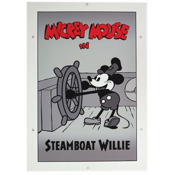 Mickey's House Steamboat Willie Poster.