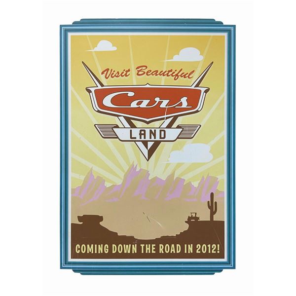 Cars Land Construction Wall Sign.