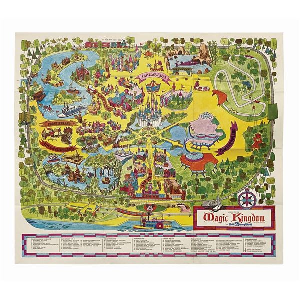 1971 Magic Kingdom Souvenir Map.