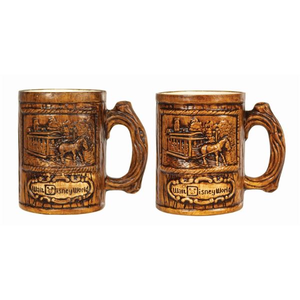 Pair of Rustic Walt Disney World Mugs.