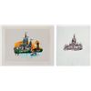 Image 1 : Set of Original Cinderella Castle Drink Tray Artwork.