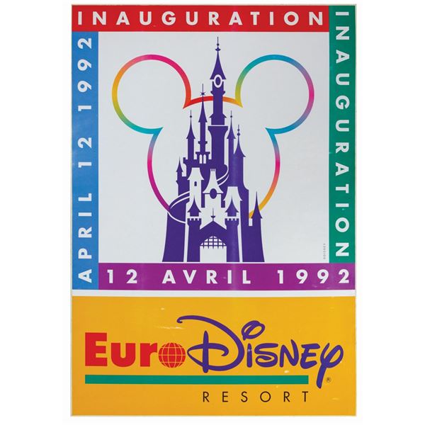 Euro Disneyland Inauguration Decal.