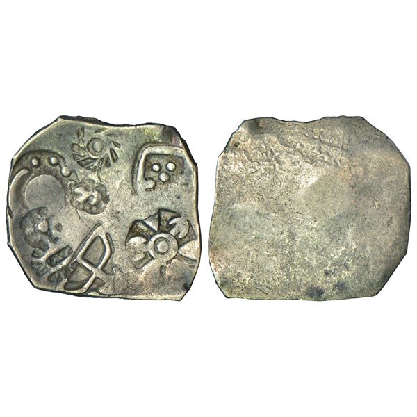 Ancient India: Imperial Magadhan silver punch-marked Karshapana coin (400-350 BC), 3.36g