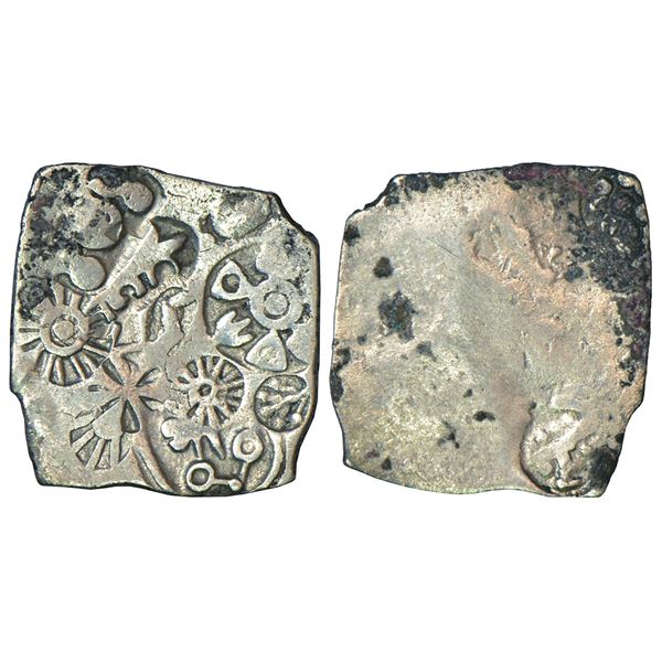 Ancient India: Imperial Magadhan silver punch-marked Karshapana coin (400-350 BC), 3.33g