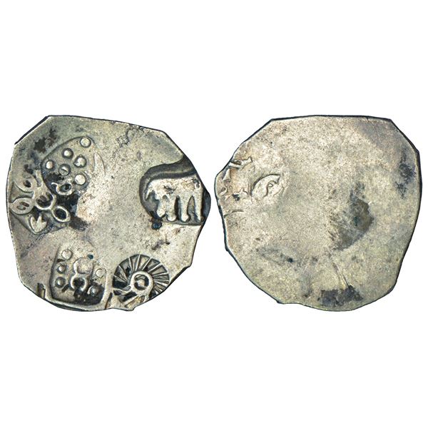 Ancient India: Imperial Magadhan silver punch-marked Karshapana coin (400-350 BC), 3.31g