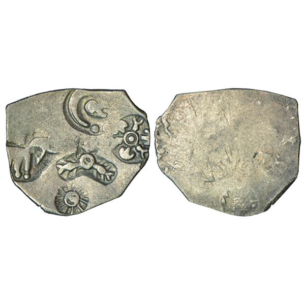 Ancient India: Imperial Magadhan silver punch-marked Karshapana coin (400-350 BC), 3.33g