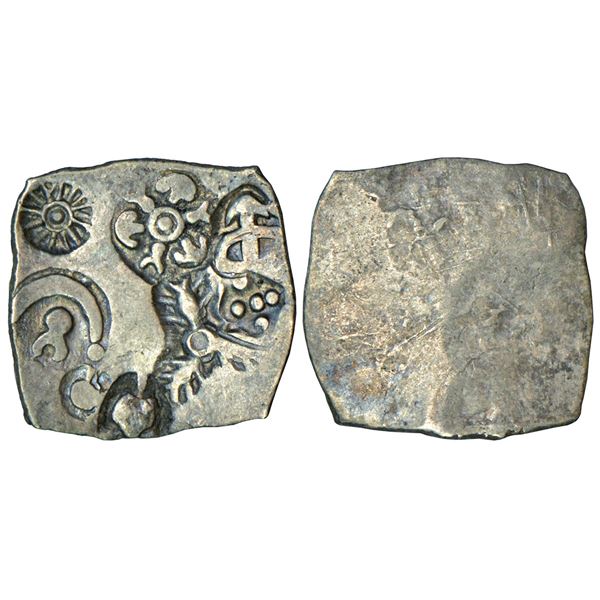 Ancient India: Imperial Magadhan silver punch-marked Karshapana coin (400-350 BC), 3.41g