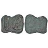 Image 1 : Ancient India:Ancient Malwa, Ujjain region, post-Mauryan uninscribed die-struck Damaru-shaped , 3.91