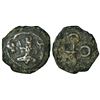 Image 1 : Ancient India: Ancient Malwa, Ujjain region, uninscribed die-struck coinage, 'seated goddess' type,