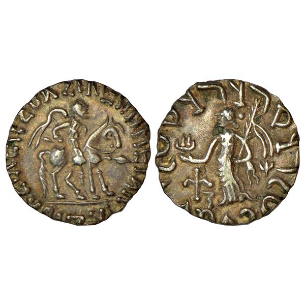 Ancient India: Indo-Scythians, Azilises (85-45/35 BC), silver drachm, Senior ISCH 56.32D, 2.47g.