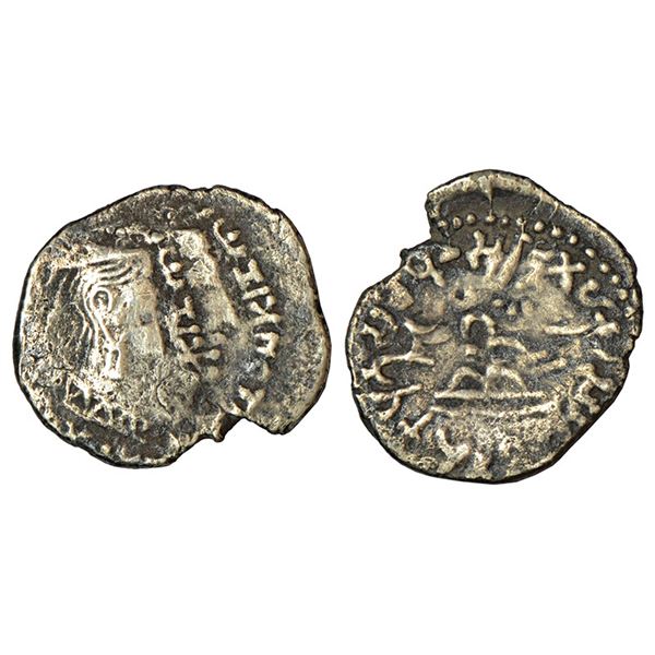 Ancient India: Western Kshatrapas, Karddamaka dynasty, silver drachm of Chashtana, 1.97g