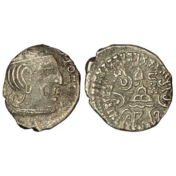 Ancient India: Western Kshatrapas, house of Jivadaman II, silver drachm of Svami Rudrasimha III