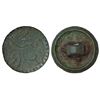 Image 1 : Ancient India: Ancient Gujarat/Malwa, personal signet stamp seal in bronze, (150-200 AD), 8.50g.