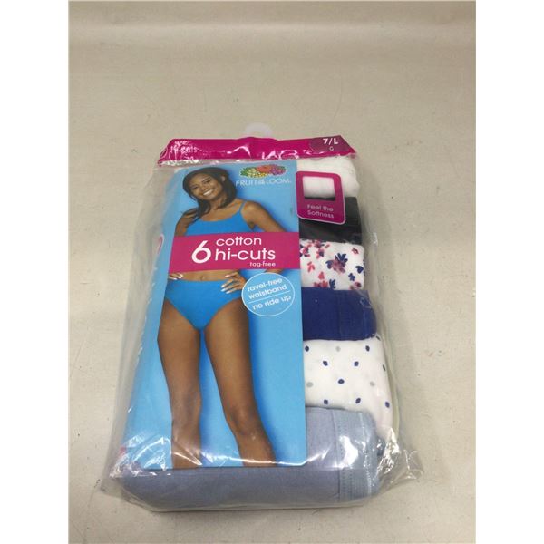 Fruit of the Loom 6pk Hi-Cuts Tag Free Underwear (L)