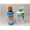 Image 1 : CeraVe Hydrating Cleanser and TheraBreath Icy Mint Mouthwash