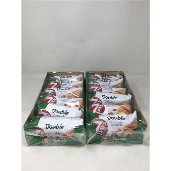 7 Days Double Croissant with Vanilla and Strawberry Fillings (2 x 6 x 75g)