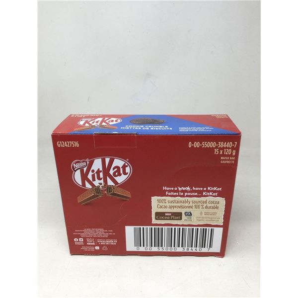 Nestle KitKat Bars- Cookie Crumble (15 x 120g)