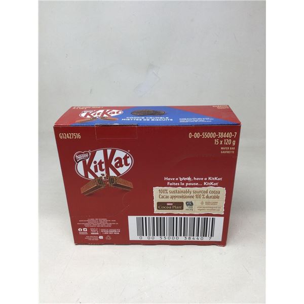 Nestle KitKat Bars- Cookie Crumble (15 x 120g)