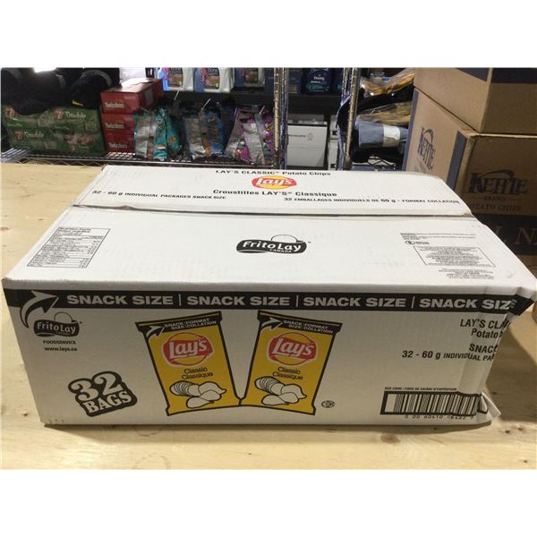 Case of Lays Classic Potato Chips (32 x 60g)