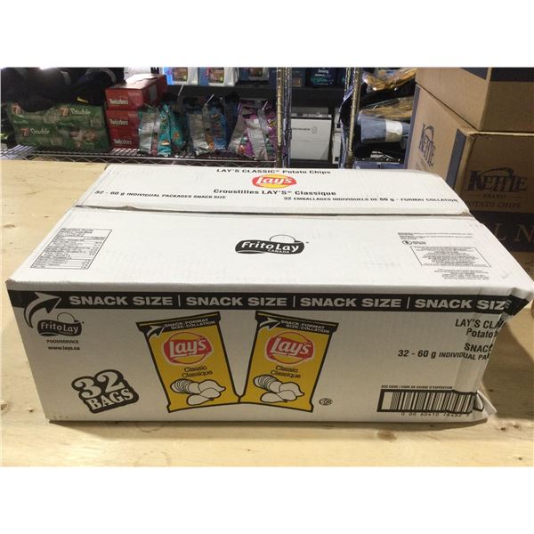 Case of Lays Classic Potato Chips (32 x 60g)