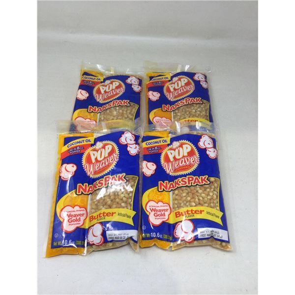 Pop Weaver Popcorn with Coconut Oil (4 x 10,6oz)