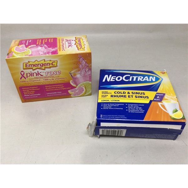 Emergen-C Vitamin C Supplement and NeoCitran Cold Sinus